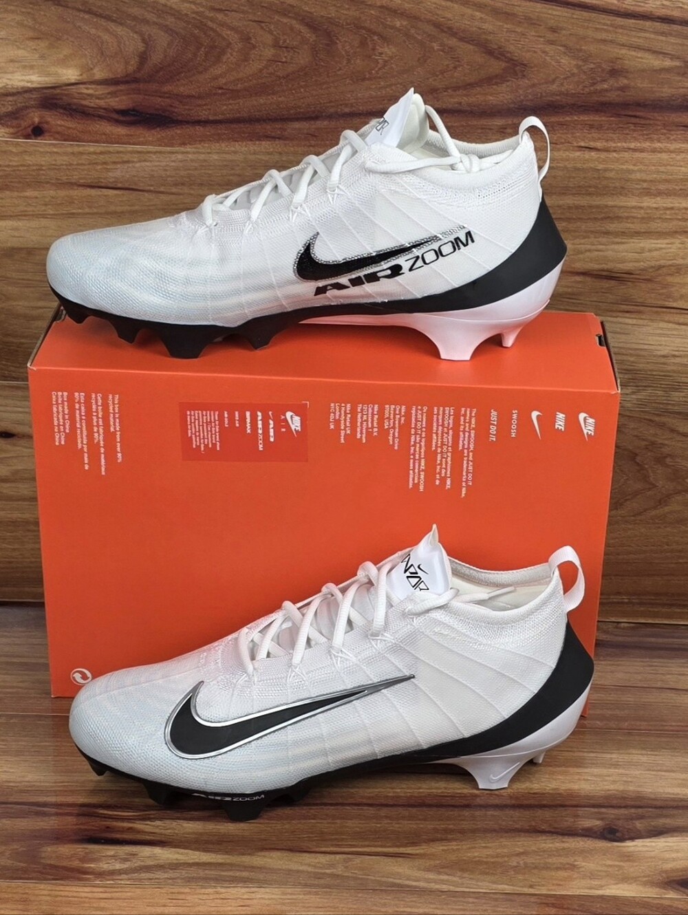 Nike Zoom Air Vapor Elite Wide White Black Football HV2724-100 Men’s Sizes